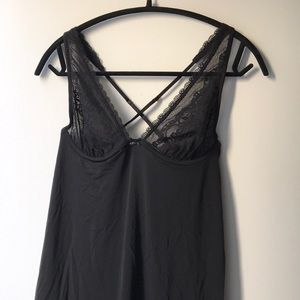 NWT Victoria’s Secret Black Lace Lingerie Slip